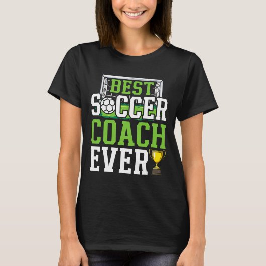 史上最高のサッカーコーチ 楽しいトレーナー Tシャツ (正面)