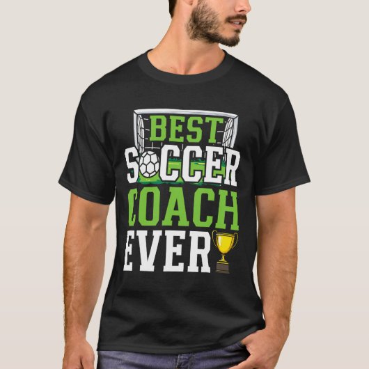 史上最高のサッカーコーチ 面白いトレーナー Tシャツ (正面)