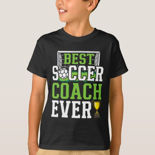 史上最高のサッカーコーチ 面白いトレーナー Tシャツ (正面)