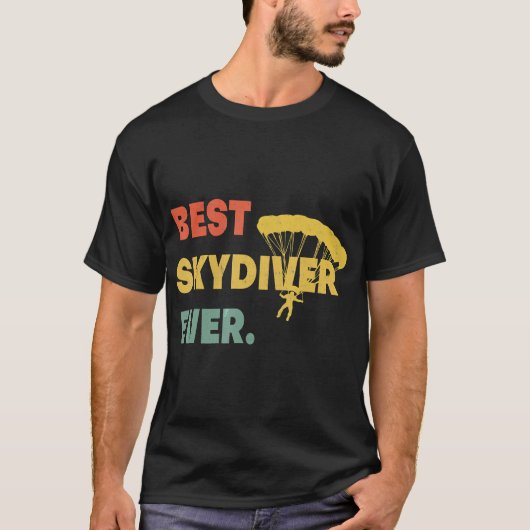 史上最高のスカイダイバー 笑えるスカイダイビングGif Tシャツ (正面)