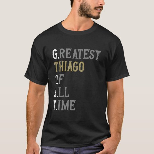 史上最高のティアゴ GOAT ティアゴ Tシャツ (正面)