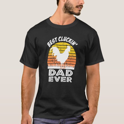 史上最高のニワトリお父さん ロ Tシャツ (正面)