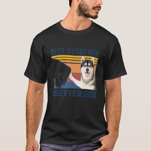 史上最高のハスキー母さん 犬の母 母の日 Tシャツ (正面)