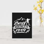 史上最高のバイアスロン選手 スポーツ バイアスロン 1 カード (黄色い花)