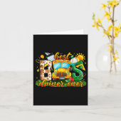 史上最高のバスの運転手 学校バスの運転手  新学期へ カード (黄色い花)