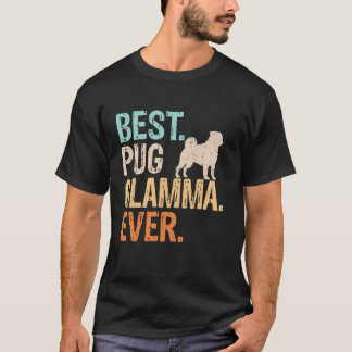 史上最高のパグおばあちゃん パグ好きなおばあちゃんのためのレトロおもしろグッズ Tシャツ