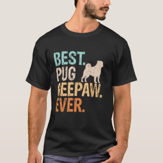 史上最高のパグのおじいちゃん 愛犬家 お爺さん ふざけた レトロ Tシャツ