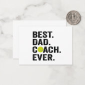 史上最高のパパコーチ 父の日のテニススポーツギフト ノートカード (正面/裏面インサイチュ)