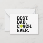 史上最高のパパコーチ 父の日のテニススポーツギフト ノートカード (正面)