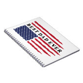 史上最高のパパ アメリカ国旗 ノートブック (右側)