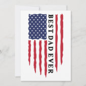 史上最高のパパ アメリカ国旗 招待状 (正面)