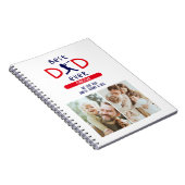 史上最高のパパ カスタムベースボール写真 父の日 ノートブック (右側)