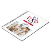 史上最高のパパ カスタムベースボール写真 父の日 ノートブック (左側)