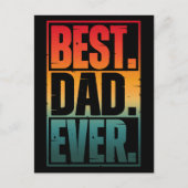 史上最高のパパ タイポグラフィ ポストカード (正面)