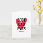 史上最高のパパ ピンクハート 父の日 カード (黄色い花)