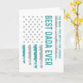 史上最高のパパ – 父の日と父性への愛国的なオマージュ カード (黄色い花)