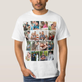史上最高のパパ 16枚フォトコラージュ パーソナライズド父 Tシャツ