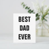 史上最高のパパ 2022年父の日誕生日カスタム ポストカード (スタンド正面)