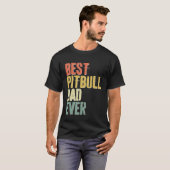 史上最高のピットブルパパ 父の日 Tシャツ (正面フル)