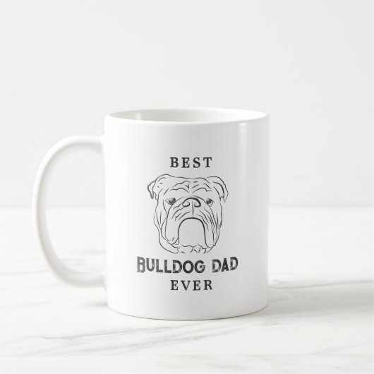 史上最高のブルドッグの父 コーヒーマグカップ (左)