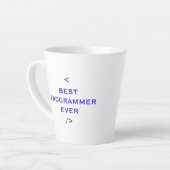 史上最高のプログラマー - 世界最高のコードを書く人 カフェラテマグ (左アングル)