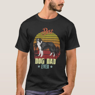 史上最高のボーダーコリーのパパへ パパへのギフト 犬好き Tシャツ