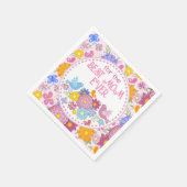 史上最高のママのための花と蝶、鳥 スタンダードカクテルナプキン (角)