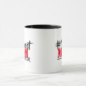 史上最高のママ黒白コーヒー マグカップ (中央)