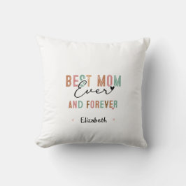 史上最高のママ レトロな書体でいつまでも Groovy Mother's day クッション
