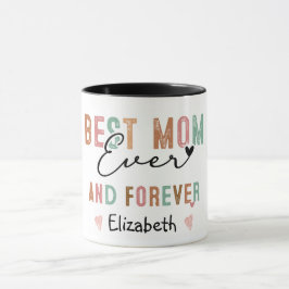 史上最高のママ レトロな書体でいつまでも Groovy Mother's day マグカップ