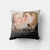 史上最高のママ、素敵なママ、最高の母の定義写真 クッション (裏面)