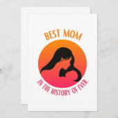 史上最高のママ Tシャツ 招待状 (正面/裏面)