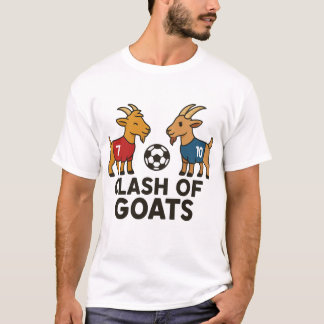 史上最高のヤツら衝突!面白いサッカー対抗Tシャツ Tシャツ