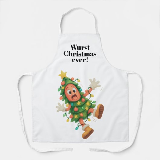 史上最高のワーストクリスマス!面白いサラミ エプロン (正面)