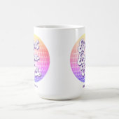 史上最高の上司 | カラフルなディスコボール | オリジナルネーム コーヒーマグカップ (中央)