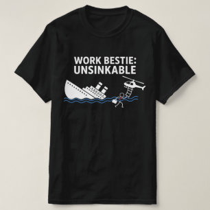 史上最高の仕事仲間は沈まない – レトロなオフィスユーモア漫画 Tシャツ