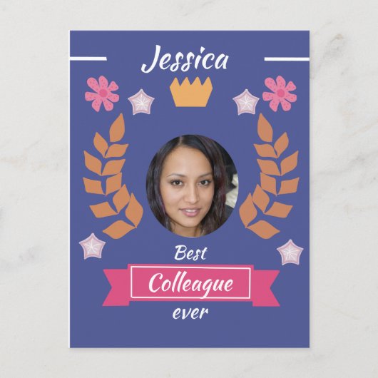 史上最高の可愛い同僚  ベストコワーカ - 仕事 ポストカード (正面)