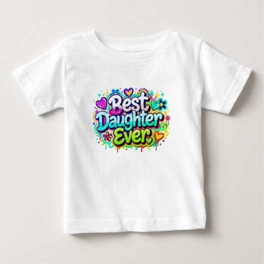 史上最高の娘 (スタイル2) ベビーTシャツ (正面)