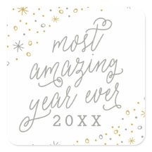 史上最高の新年のステッカー