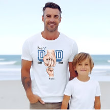 史上最高の父さんフィストバンプTシャツ - 子供の名前Tシャツ