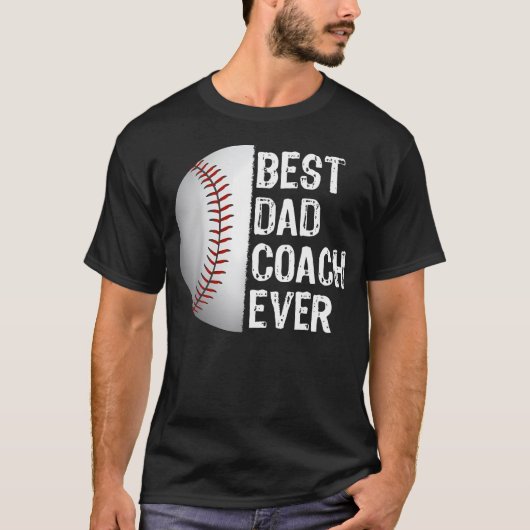 史上最高の父コーチ 楽しい野球 スポーツ Tシャツ (正面)