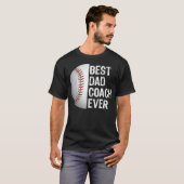 史上最高の父コーチ 楽しい野球 スポーツ Tシャツ (正面フル)