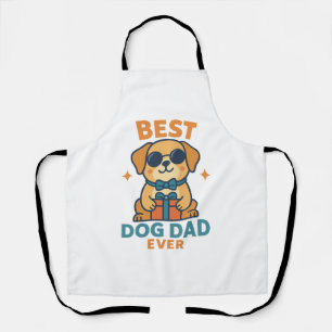 史上最高の犬の父 - 面白い父の日犬Tシャツ エプロン