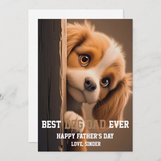 史上最高の犬パパへ!オリジナルグリーティングカード シーズンカード (正面/裏面)