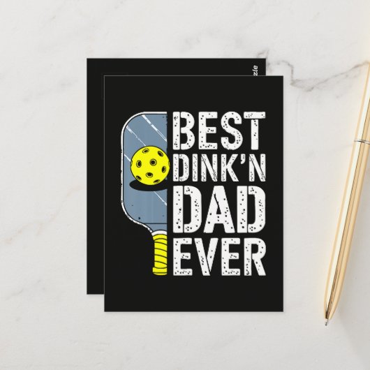 史上最高のDink＆Dad ピックルボール ポストカード (正面/裏面インサイチュ)