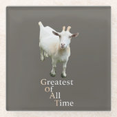 史上最高のGOAT ガラスコースター (正面)