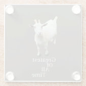 史上最高のGOAT ガラスコースター (裏面)