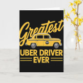 史上最高のUberドライバー 史上最高に面白いUberドライバー 4  カード (黄色い花)