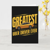 史上最高のUberドライバー 父の日 1 カード (黄色い花)