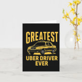 史上最高のUberドライバー Uberドライバーおもしろ3 カード (黄色い花)